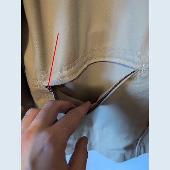 TOMBOLINI - Beige gabardine coat - Sz 50 - Picture 6 of 10